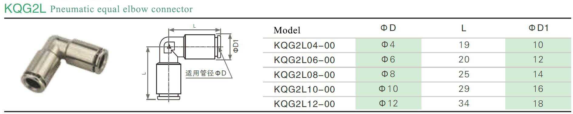 KQG2L stainless steel pneumatic equal elbow L type connector.jpg