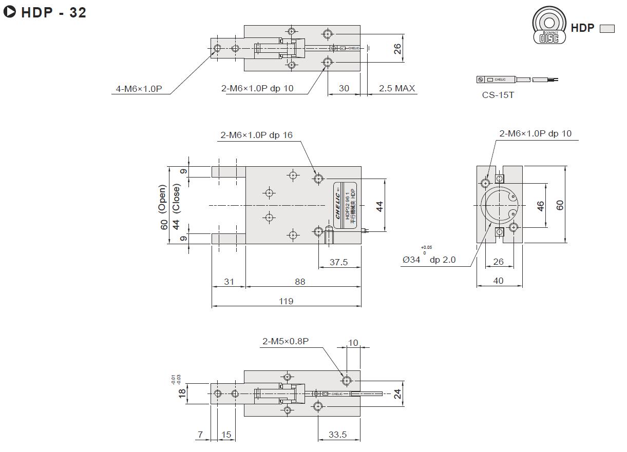 5 dimension HDM HDP pneumatic cylinder finger.jpg