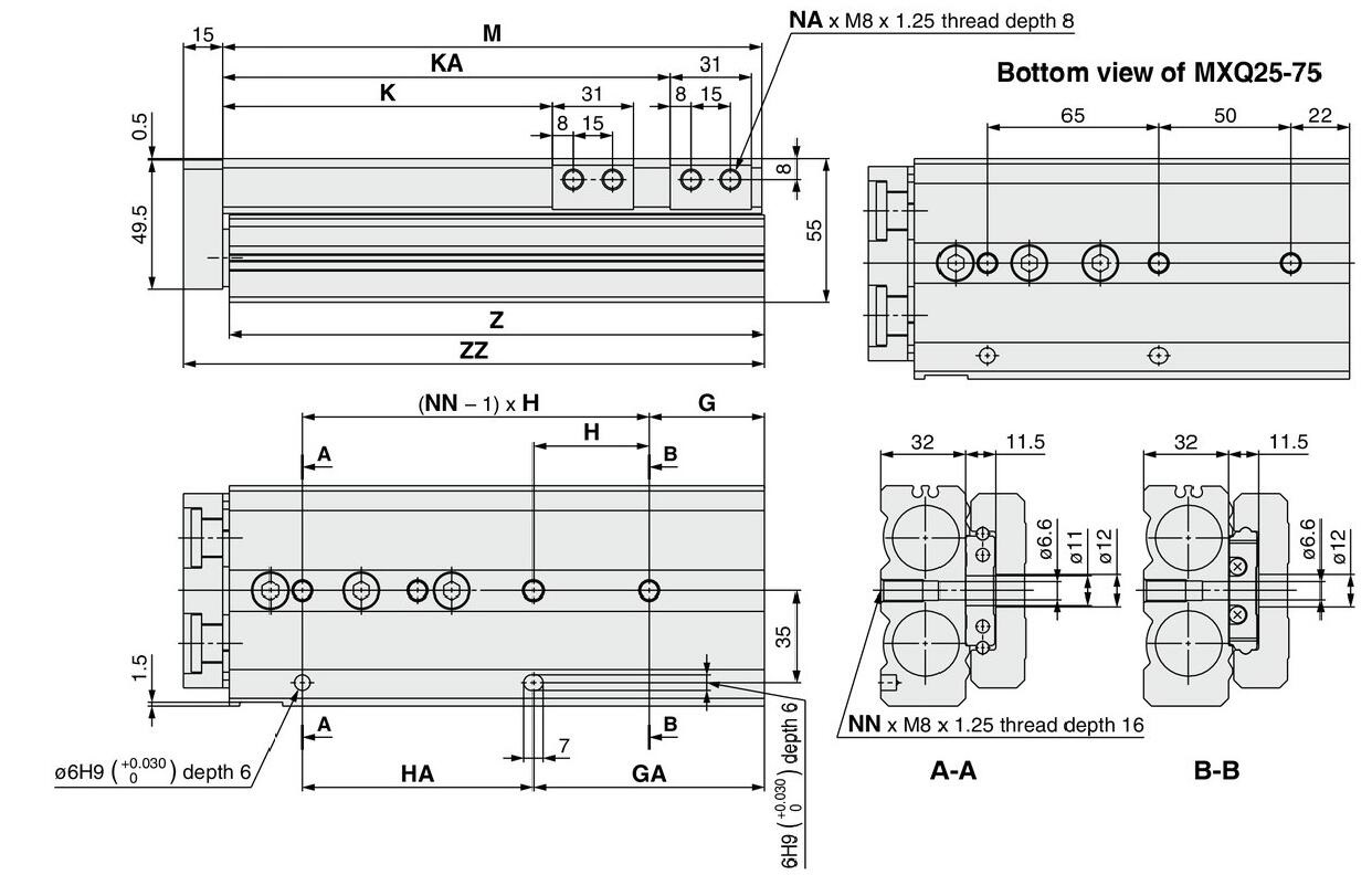5 drawing MXQ pneumatic cylinder slide finger.jpg