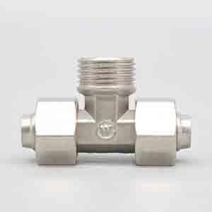 Pneumatic Metal Tee Union Male Thread connector
