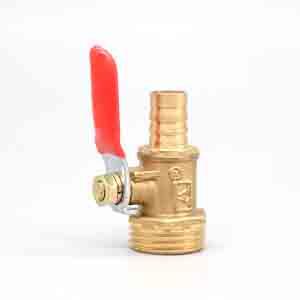 Male threads brass ball valve with barb connector 