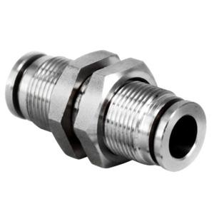 KQG2E stainless steel pneumatic bulkhead union straight connector